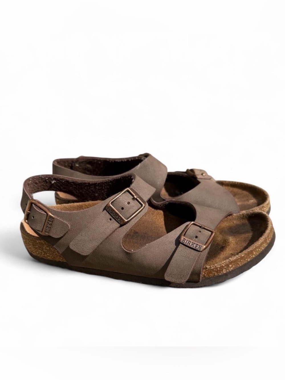 Birkenstock Milano Mocha Birko-Flor Slingback Sandals Youth 3 EU35